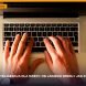 Dłonie na klawiaturze laptopa, okładka poradnika o sztucznej inteligencji dla dzieci